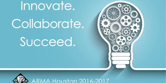 digital graphic with lightbulb and the phrasing "Innovate, Collaborate, Succeed"