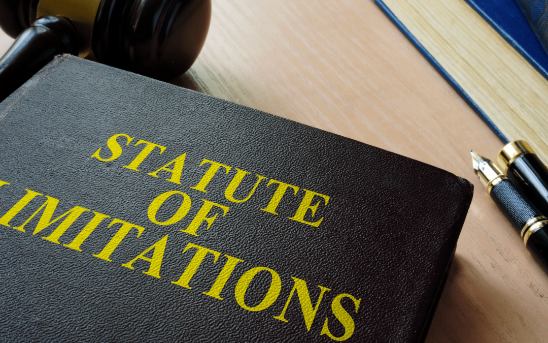Statue of Limitations book on desk