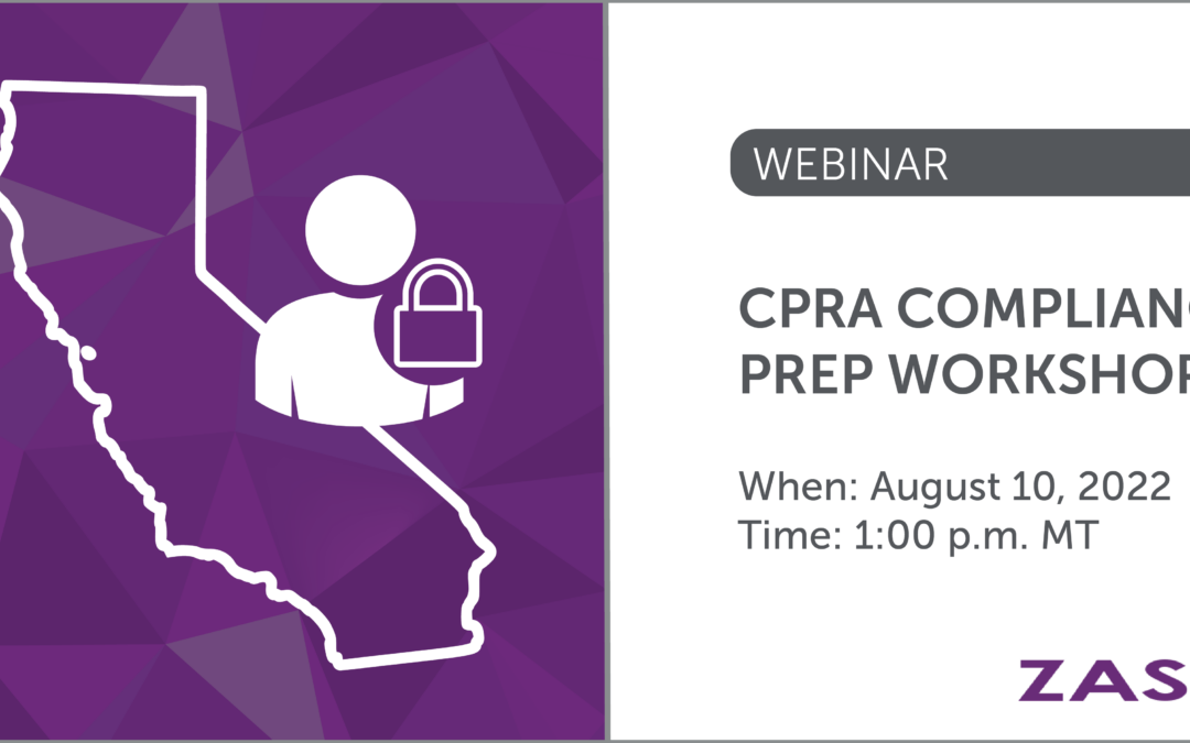California Privacy Rights Act (CPRA) Prep Workshop